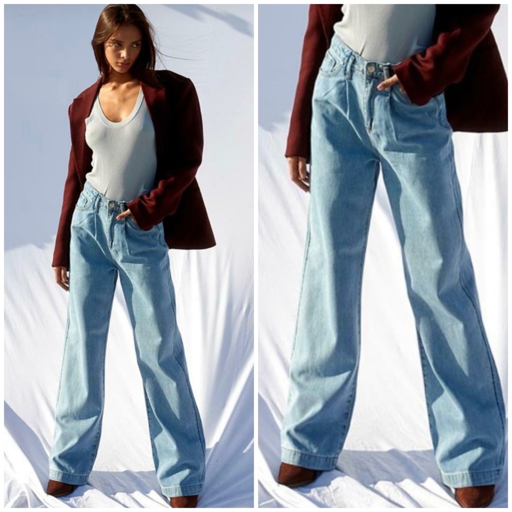 INSANE GENE High Rise Wide Leg Trouser Jeans - Picture 3 of 11